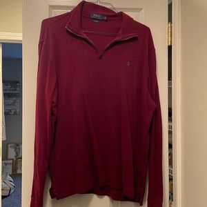 Ralph Lauren Maroon Quarter Zip Sweater
